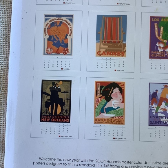 New Unused 2004 Hannah Poster Calendar - Picture 3 of 6